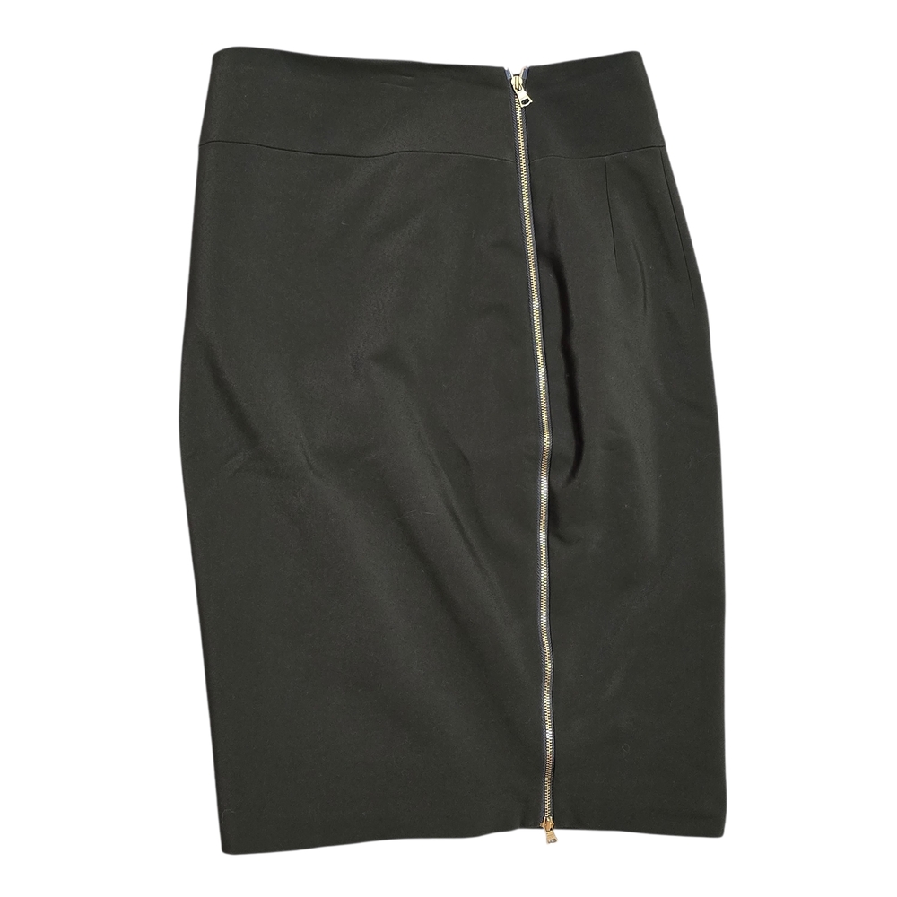 Express Green Side Gold Zipper Pencil Skirt Small Office Sexy